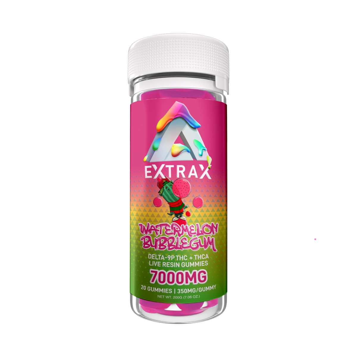 Delta Extrax Watermelon Bubblegum | Gummies THCa 7000mg | Adios Blend Best Sales Price - Gummies