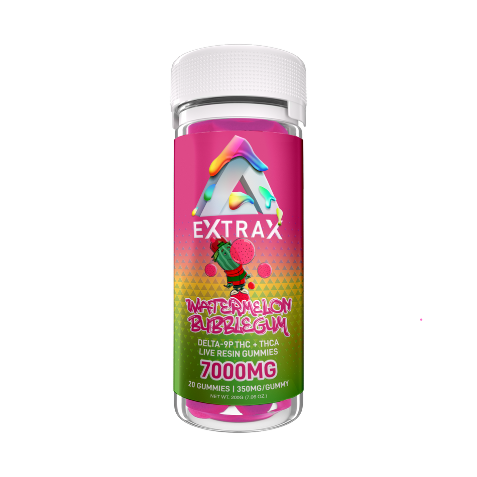 Delta Extrax Watermelon Bubblegum | Gummies THCa 7000mg | Adios Blend Best Sales Price - Gummies