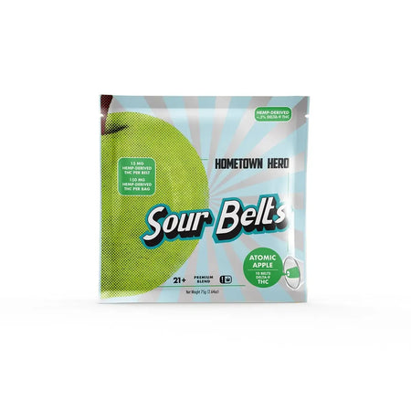 Hometown Hero D9 + THCP Sour Belts - 3000mg Best Sales Price - Gummies