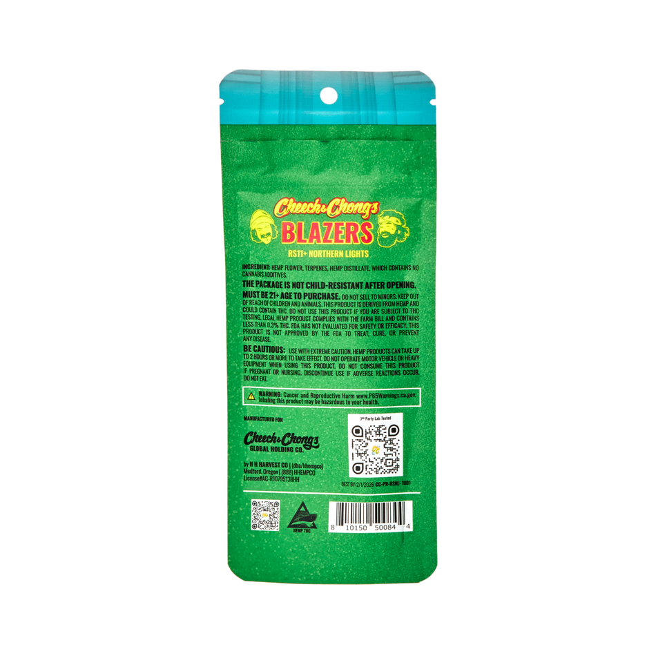 Cheech and Chongs Blazers – RS11+ Northern Lights- Preroll — Direct From Cheech & Chong