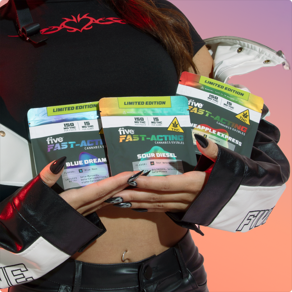 Five CBD fast-acting 15mg thc gummies variety pack