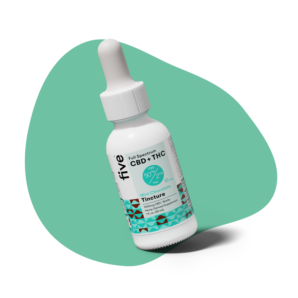 Five CBD daily mint choco thc + cbd drops