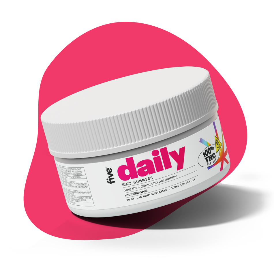 Five CBD daily buzz cbd + thc gummies