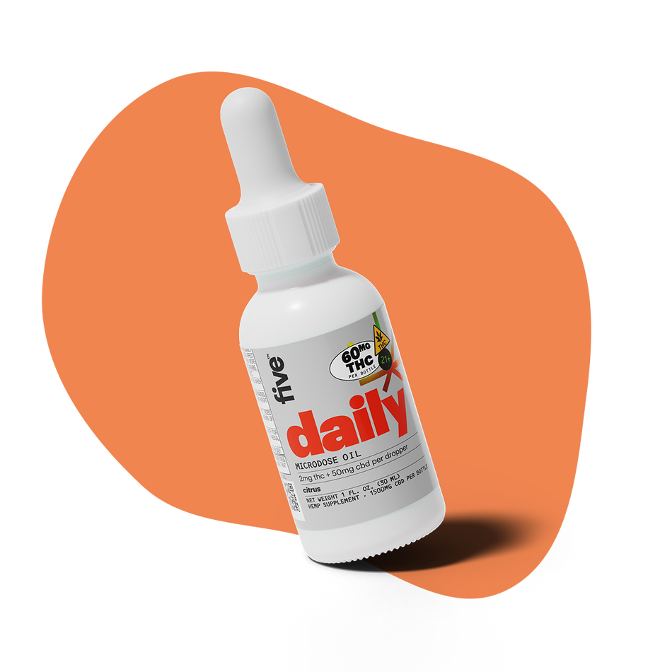 Five CBD daily citrus thc + cbd drops