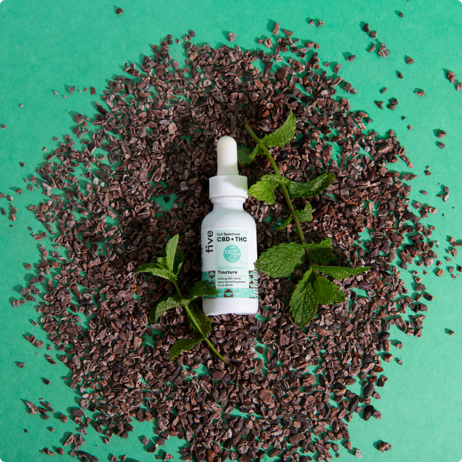 Five CBD daily mint choco thc + cbd drops