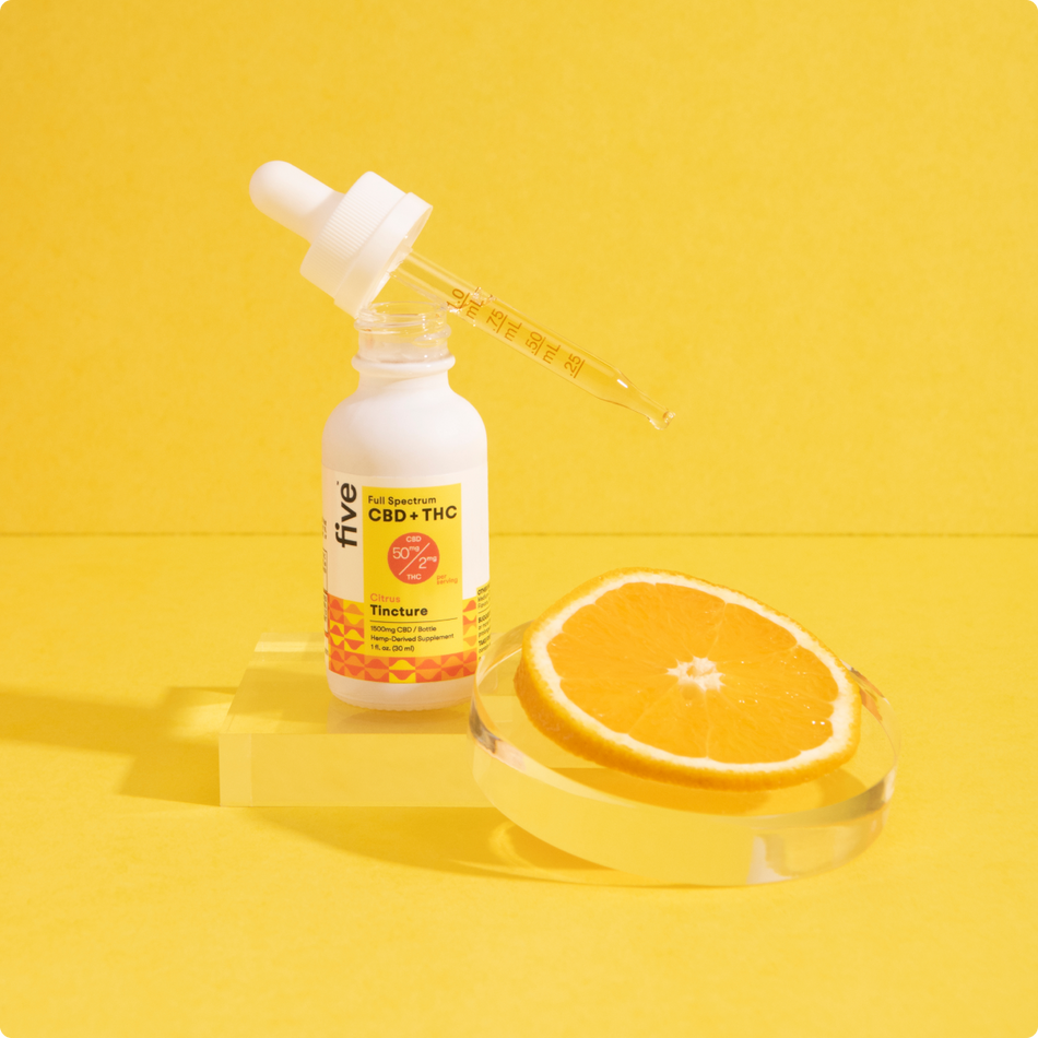 Five CBD daily citrus thc + cbd drops