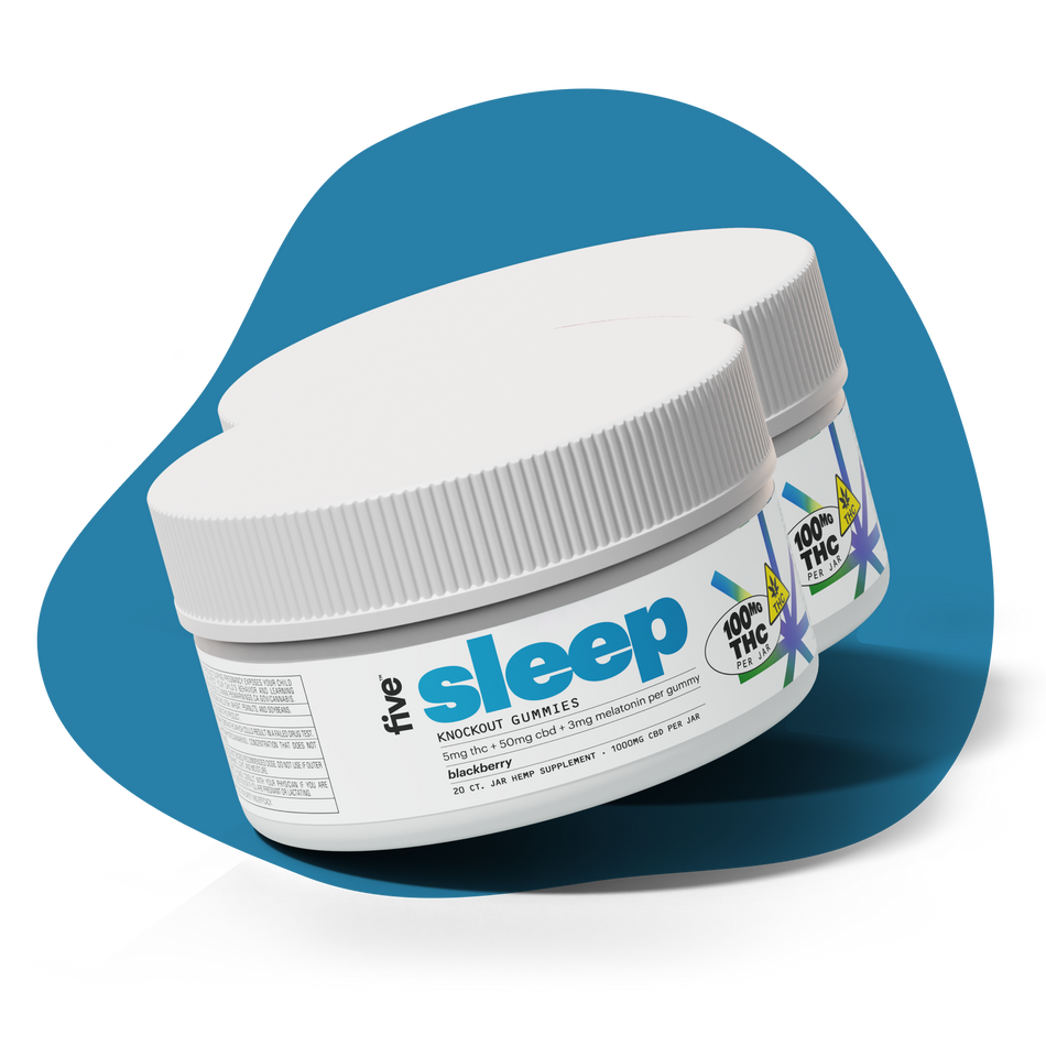 Five CBD knockout sleep thc + cbd gummies