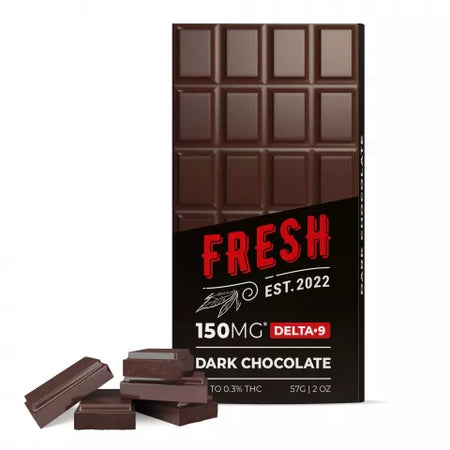 150mg Dark Chocolate Bar - Delta 9 - Chill Plus Best Sales Price - Edibles
