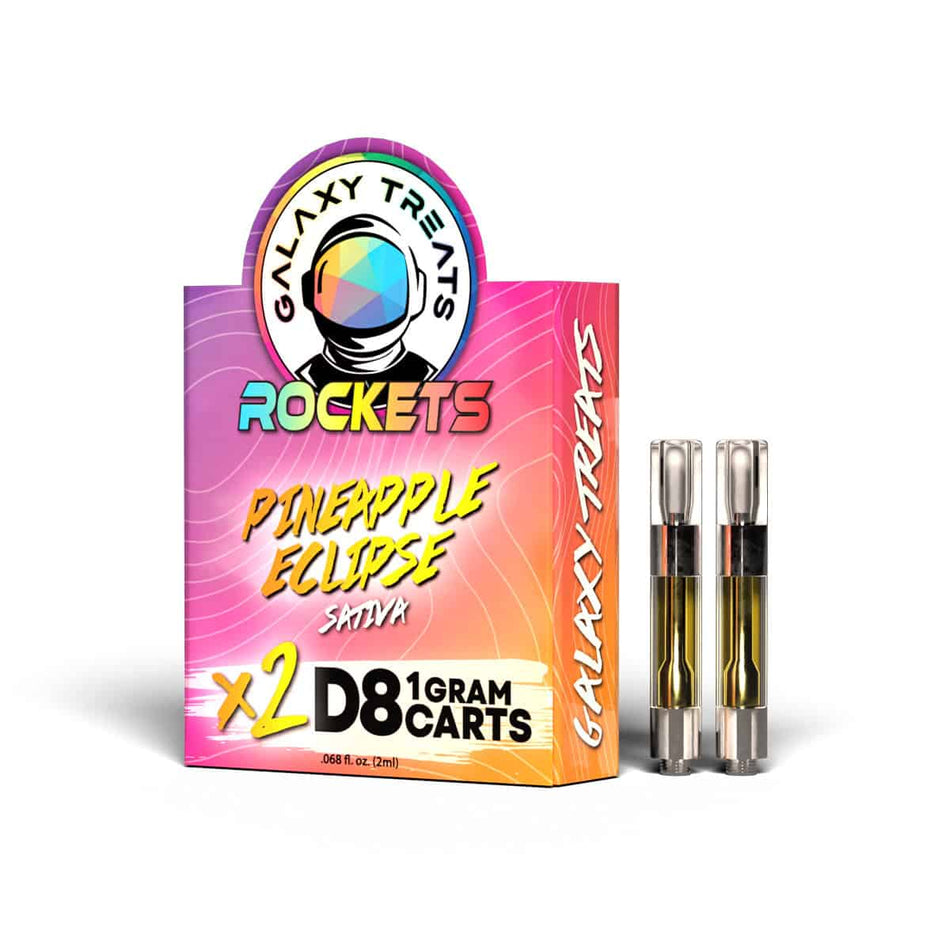 Galaxy Treats Pineapple Eclipse 2-Pack Delta 8 Carts Best Sales Price - Vape Cartridges