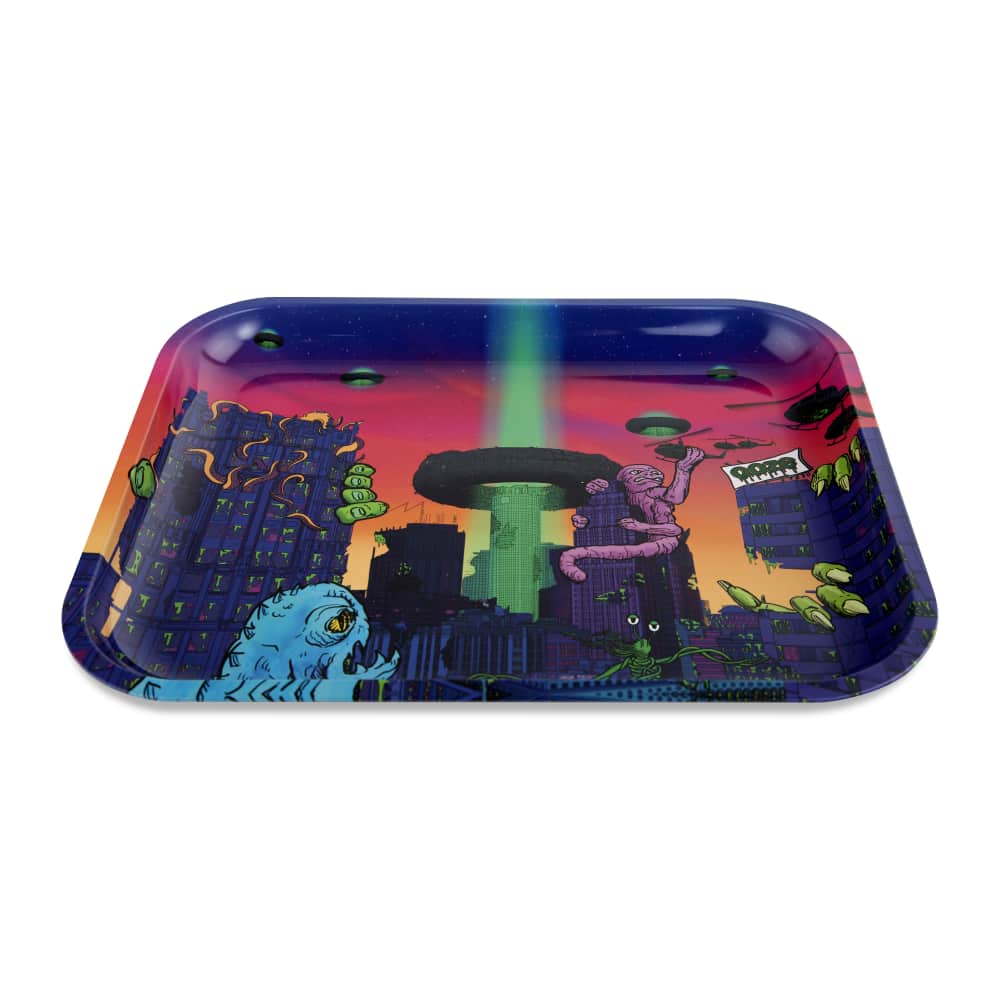 Ooze Rolling Tray - Metal - Large Best Sales Price - Rolling Papers & Supplies