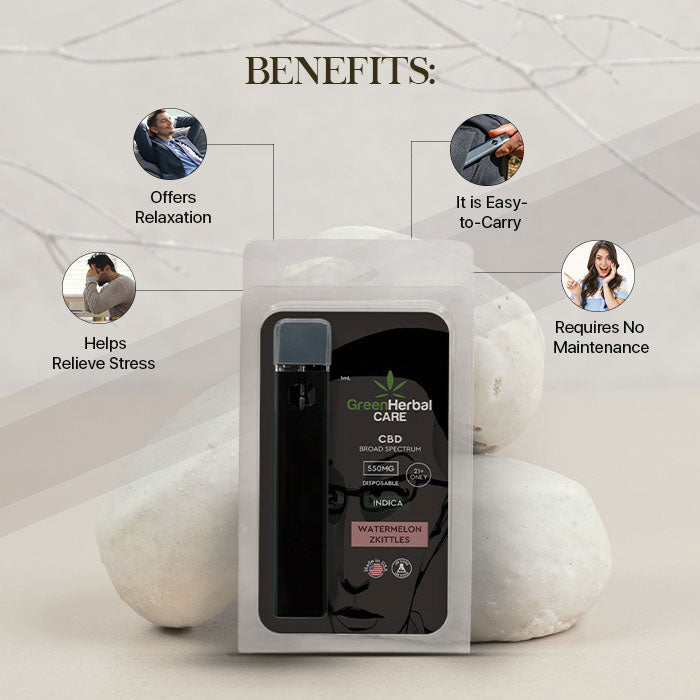 Green Herbal Care GHC CBD Broad Spectrum Disposable Vape Best Sales Price - Vape Pens