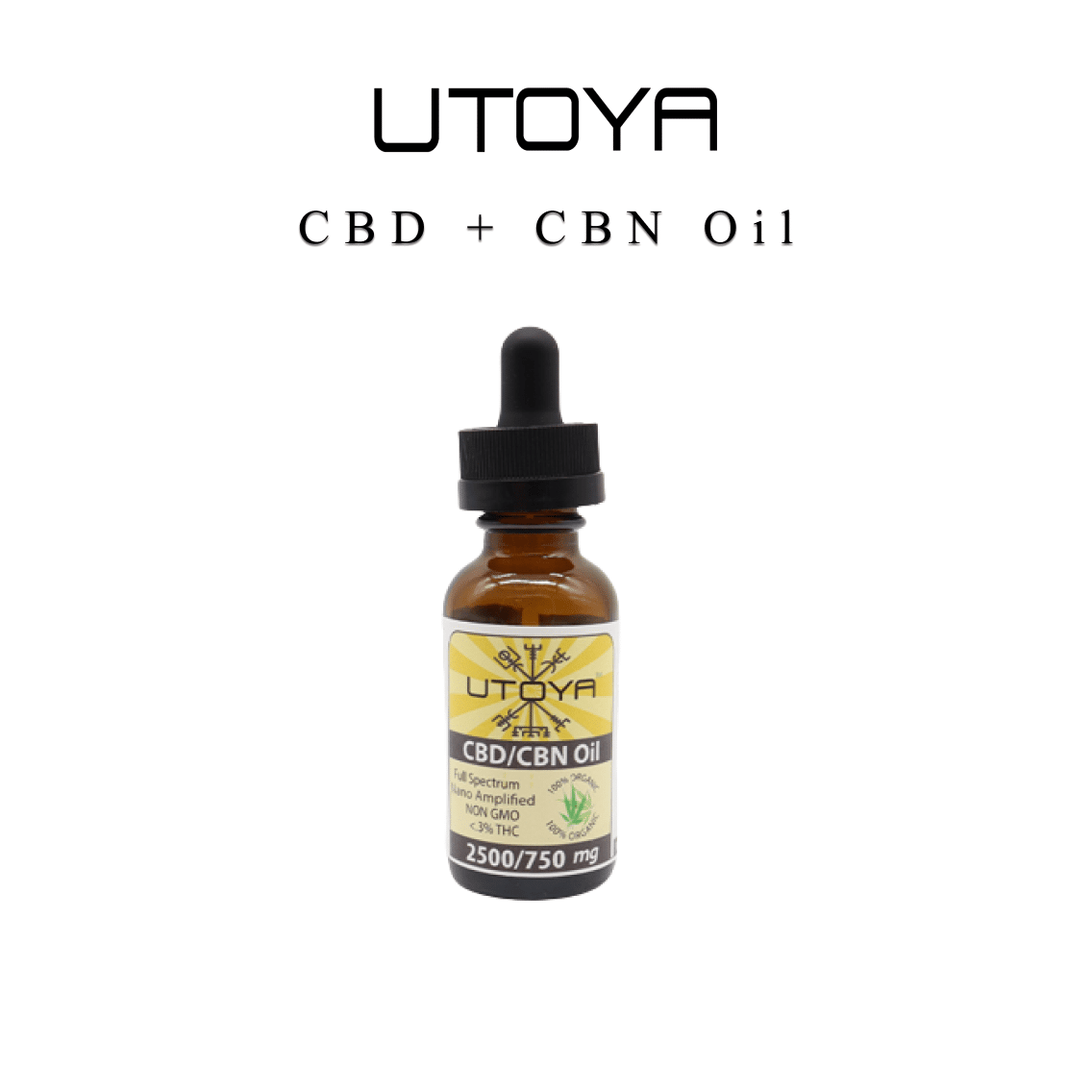 Utoya | CBD Tincture - 2500mg Best Sales Price - Tincture Oil