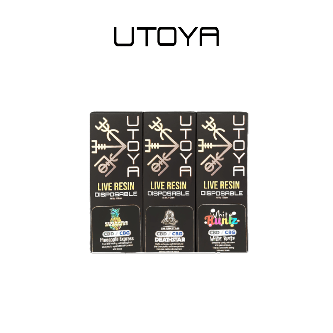 Utoya | Live Resin CBD + CBG Disposable Vape Pen - 1g Best Sales Price - Vape Pens