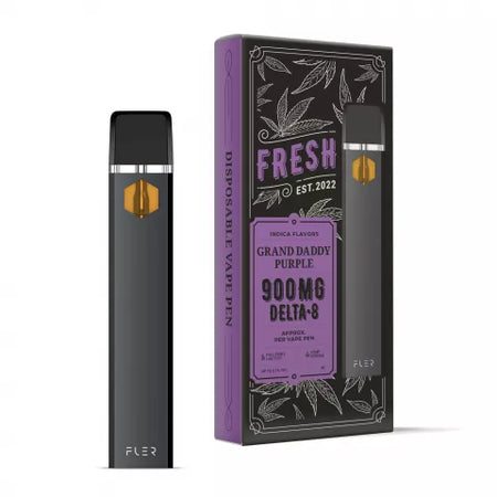 Grand Daddy Purp Strain Vape -Purple Vape Pen - Delta 8 THC - Fresh Brand - 900MG Best Sales Price - Vape Pens