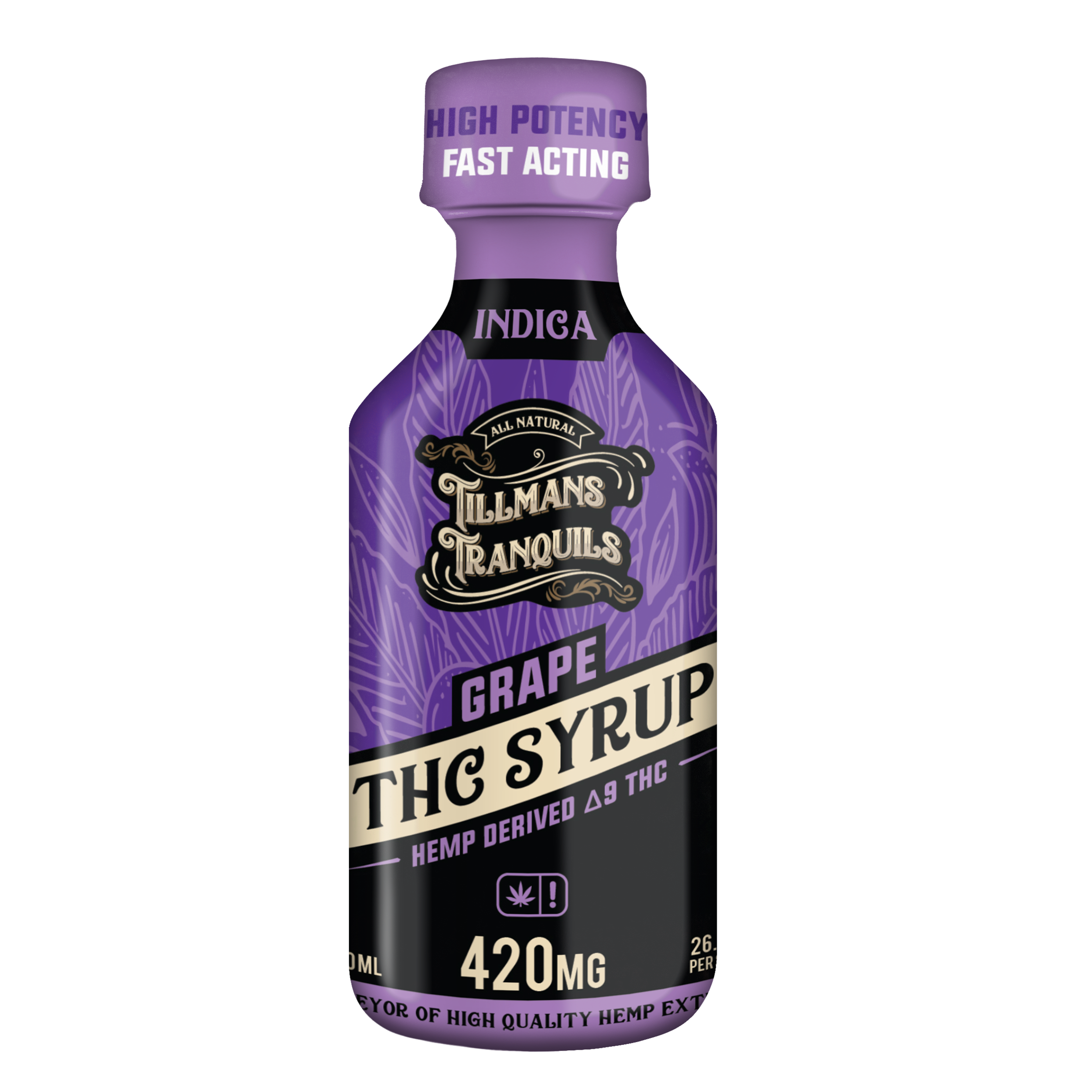 Tillmans Tranquils Grape Delta 9 THC Syrup – 420mg Best Sales Price - Edibles