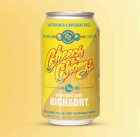 Cheech & Chong’s Grapefruit Twist High & Dry Thc Infused Seltzer Water (6 packs)