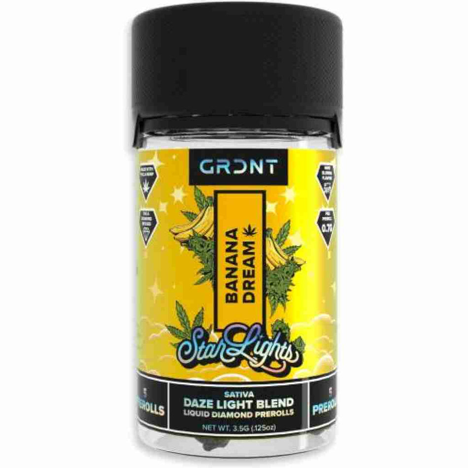 GRDNT Starlights THCa Liquid Diamonds 5pc Pre-Rolls 3.5g