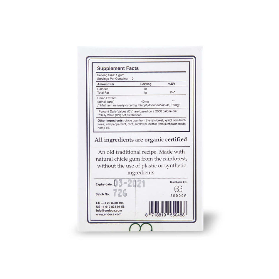 Endoca CBD CHEWING GUM 100MG CBD