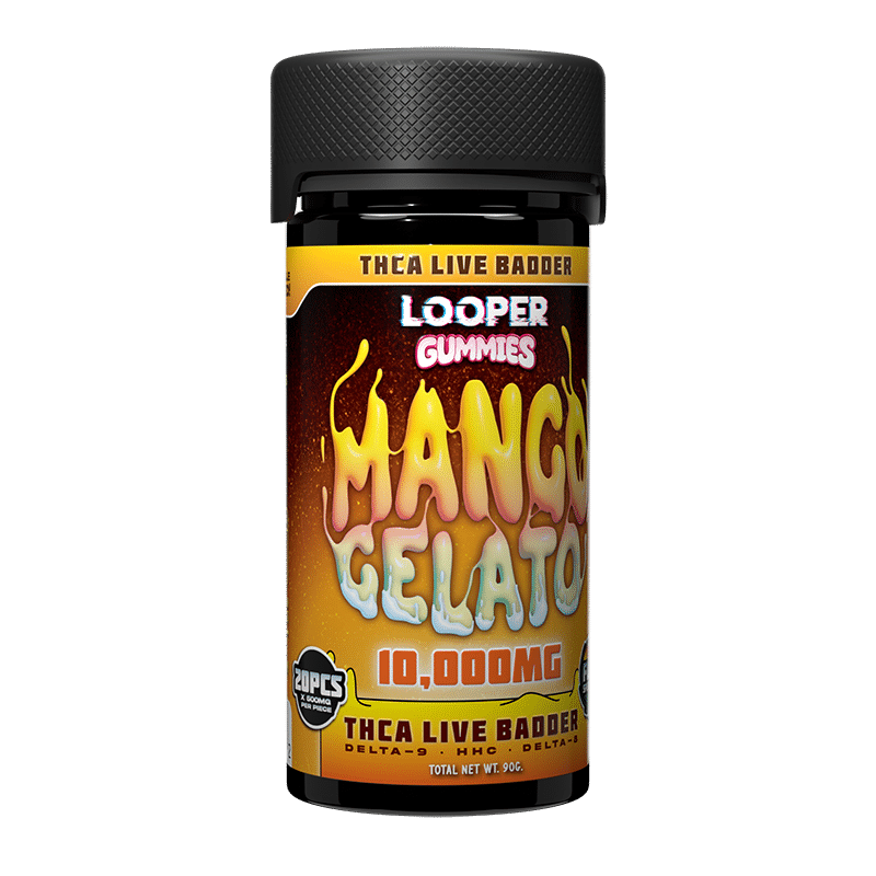 Looper Vape THC-A Live Badder Gummies: Mango Gelato