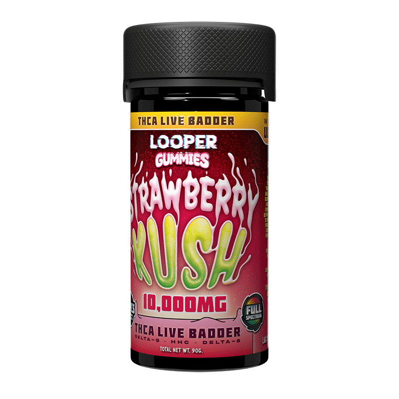 Looper Vape THC-A Live Badder Gummies: Strawberry Kush