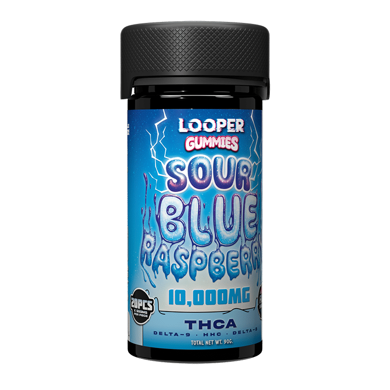 Looper Vape THC-A Gummies: Sour Blue Raspberry