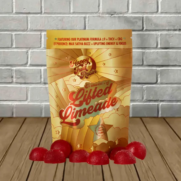 Happy Fruit  Strawberry Limeade Gummies Live Rosin D9 | THCV | CBG