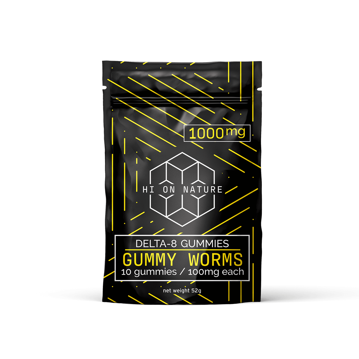 Hi On Nature 1000mg DELTA 8 GUMMIES - GUMMY WORMS Best Sales Price - Gummies