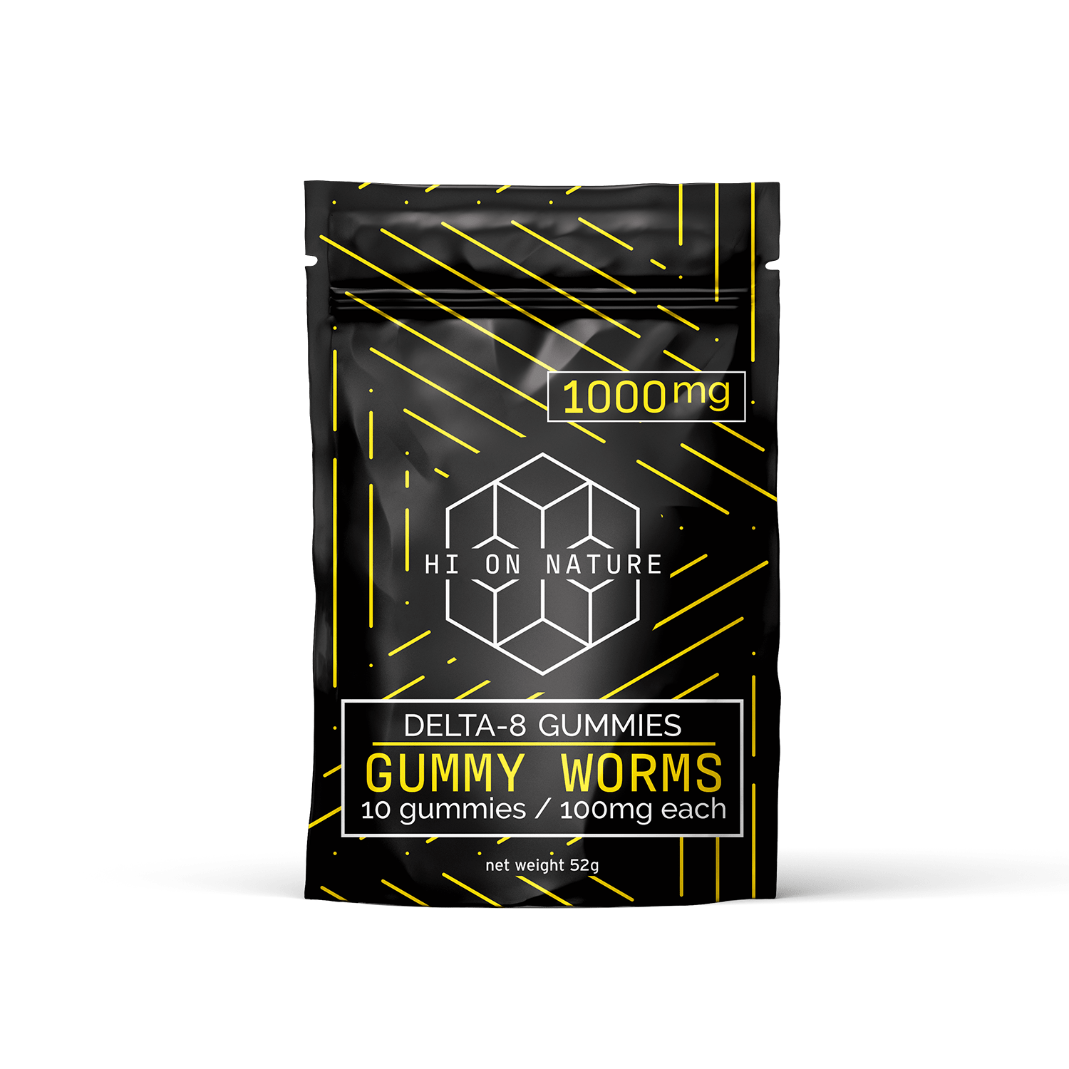 Hi On Nature 1000mg DELTA 8 GUMMIES - GUMMY WORMS Best Sales Price - Gummies