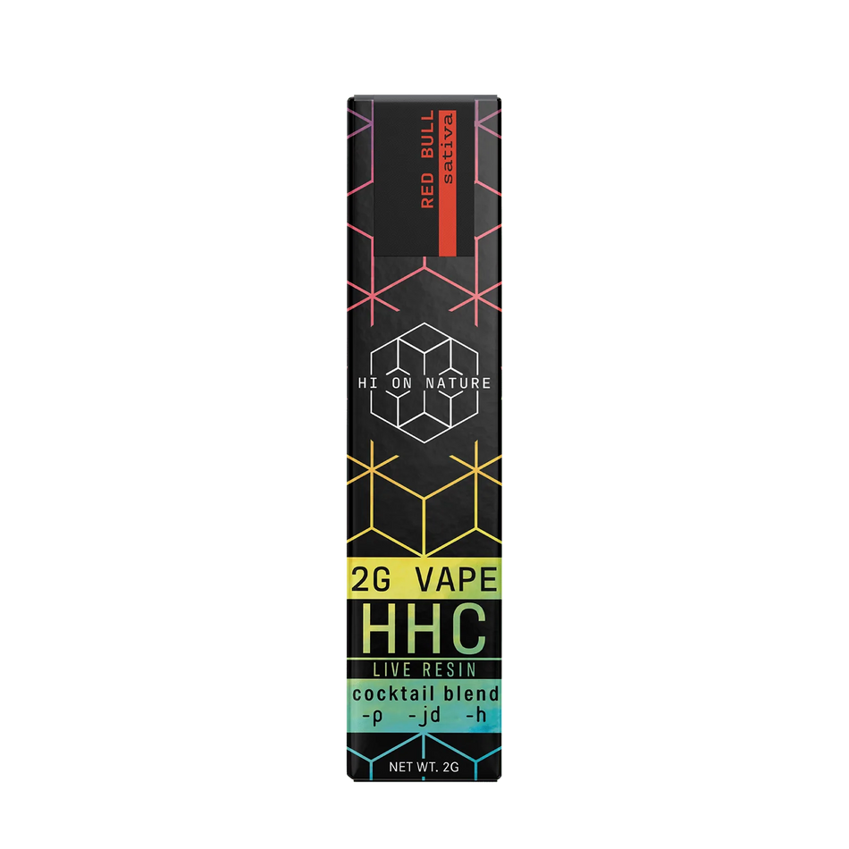 Hi On Nature (2g) HHC COCKTAIL SATIVA VAPE - RED BULL Best Sales Price - Vape Pens