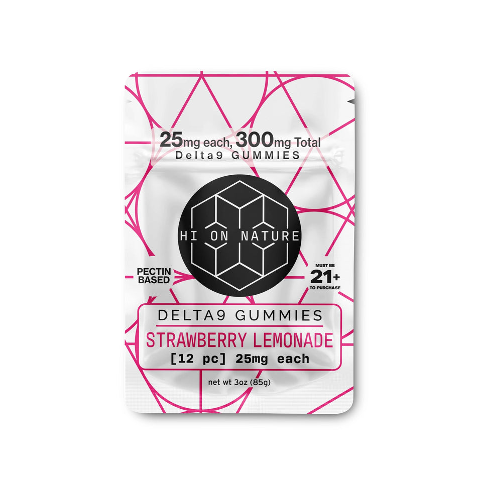 Hi On Nature 300mg D9 Gummy Squares- Pectin Based Infused Hemp Extract Edibles