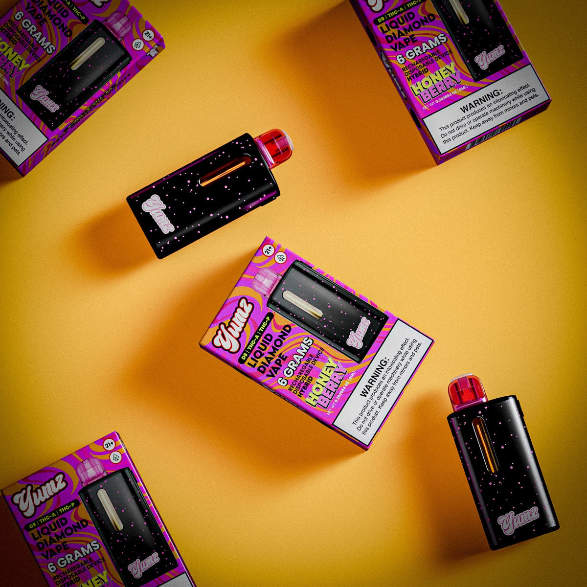 Yumz - Honey Berry - Hybrid - THC Disposable Vape ( 6 Grams ) ( D9 + THCA + THC-P ) Best Sales Price - Vape Pens