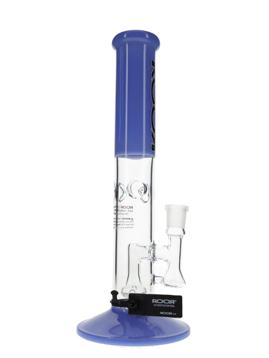 14″ ROOR Tech Fixed Straight Milky Blue Water Pipe