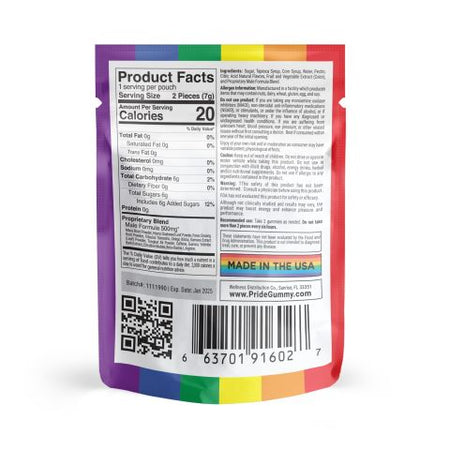 Male Sex Gummies - Proprietary Blend - 500MG - Pride Best Sales Price - Gummies