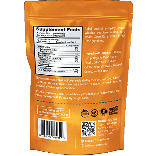 Tillmans Tranquils Mango 10:1 CBD:THC Gummies Best Sales Price - Gummies