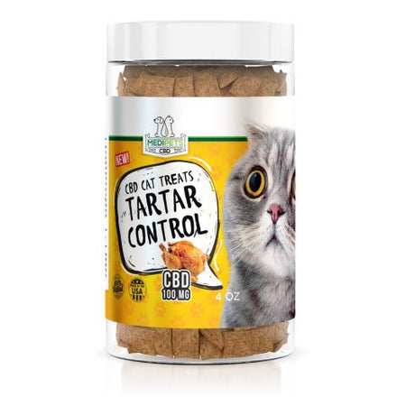 MediPets CBD Cat Treats - Cat Cafe´ Tartar Control - 100mg Best Sales Price - Pet CBD