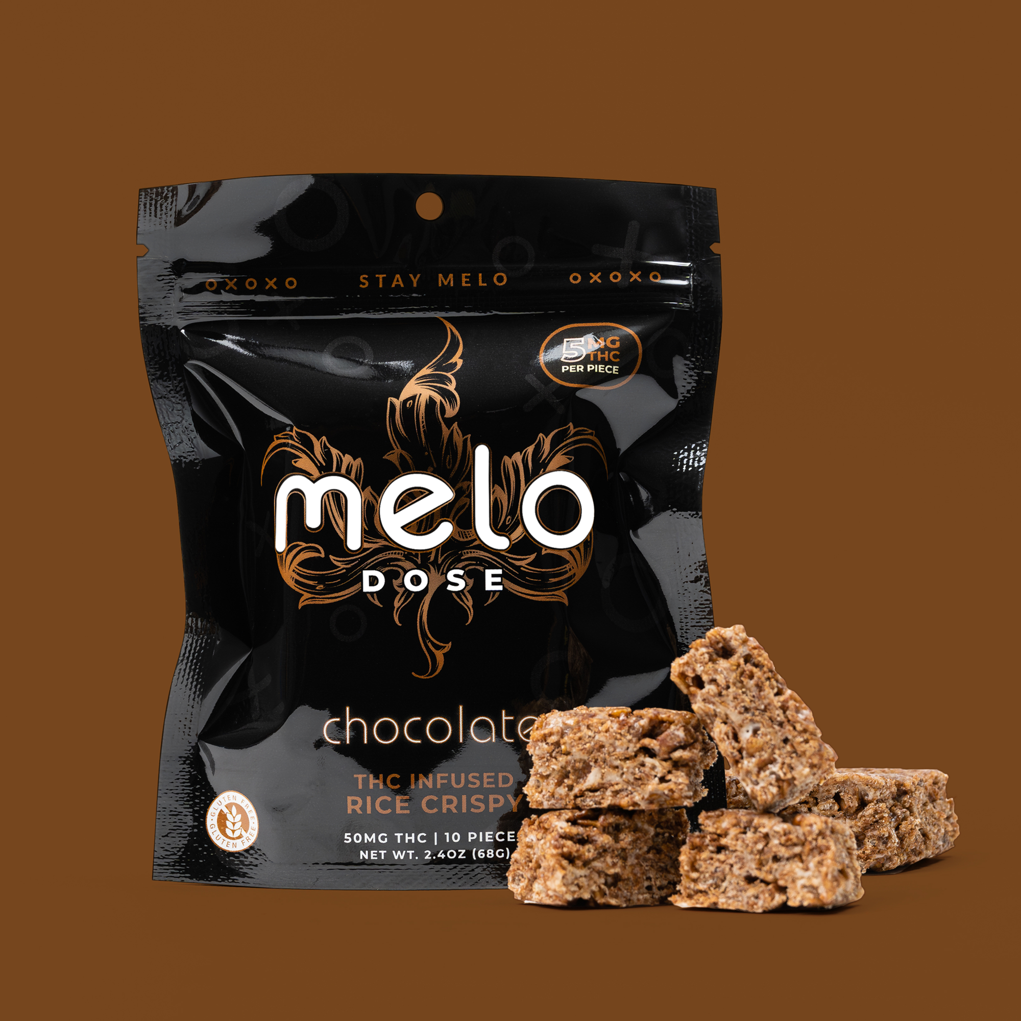 Melo Dose Chocolate 50MG Delta-9 THC Rice Crispy Best Sales Price - CBD