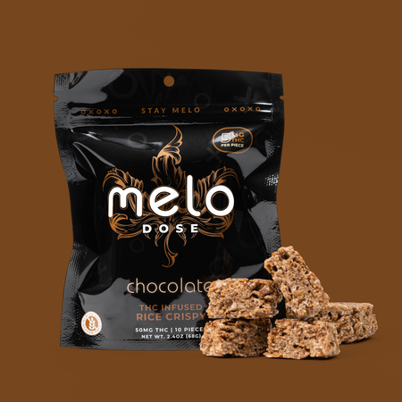 Melo Dose Chocolate 50MG Delta-9 THC Rice Crispy Best Sales Price - CBD