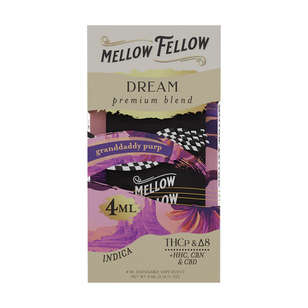 Mellow Fellow Dream Blend 4ML Disposable Vape Granddaddy Purp Best Sales Price - Vape Pens