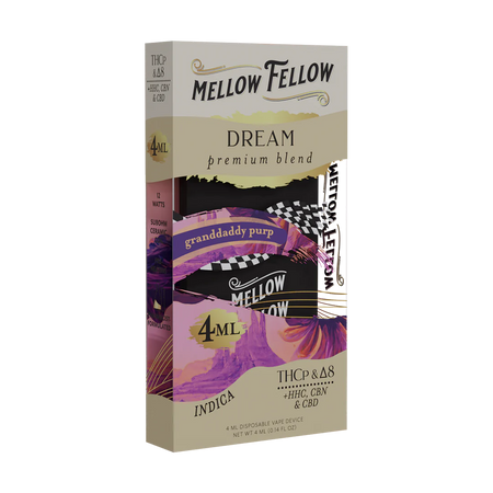 Mellow Fellow Dream Blend 4ML Disposable Vape Granddaddy Purp Best Sales Price - Vape Pens