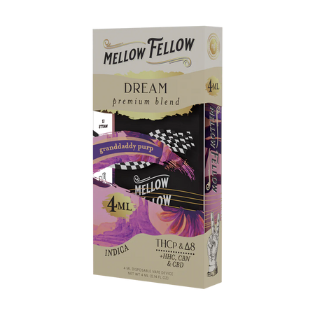 Mellow Fellow Dream Blend 4ML Disposable Vape Granddaddy Purp Best Sales Price - Vape Pens