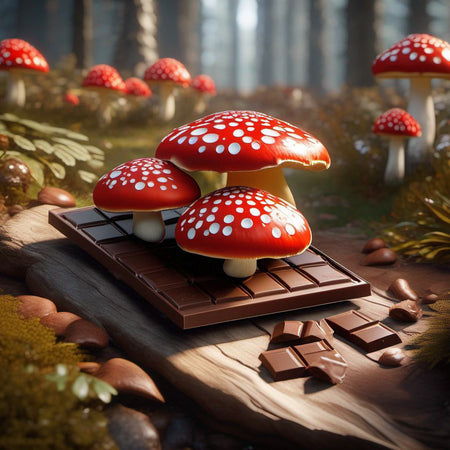 Yumz Amanita Muscaria Mushroom Chocolate Bar | White Shroom Chocolate Best Sales Price - Gummies