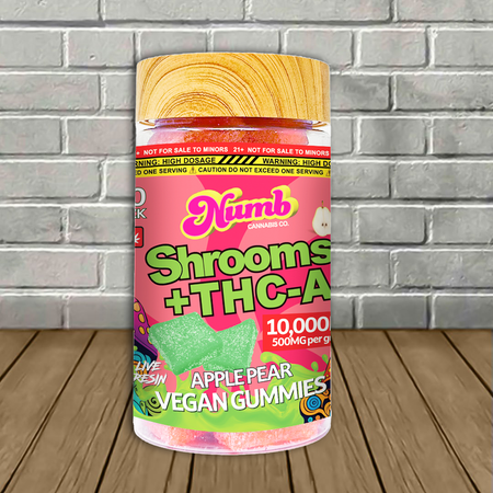 Numb Cannabis Co Live Resin Shrooms + THCa Gummies 10000mg Best Sales Price - Gummies