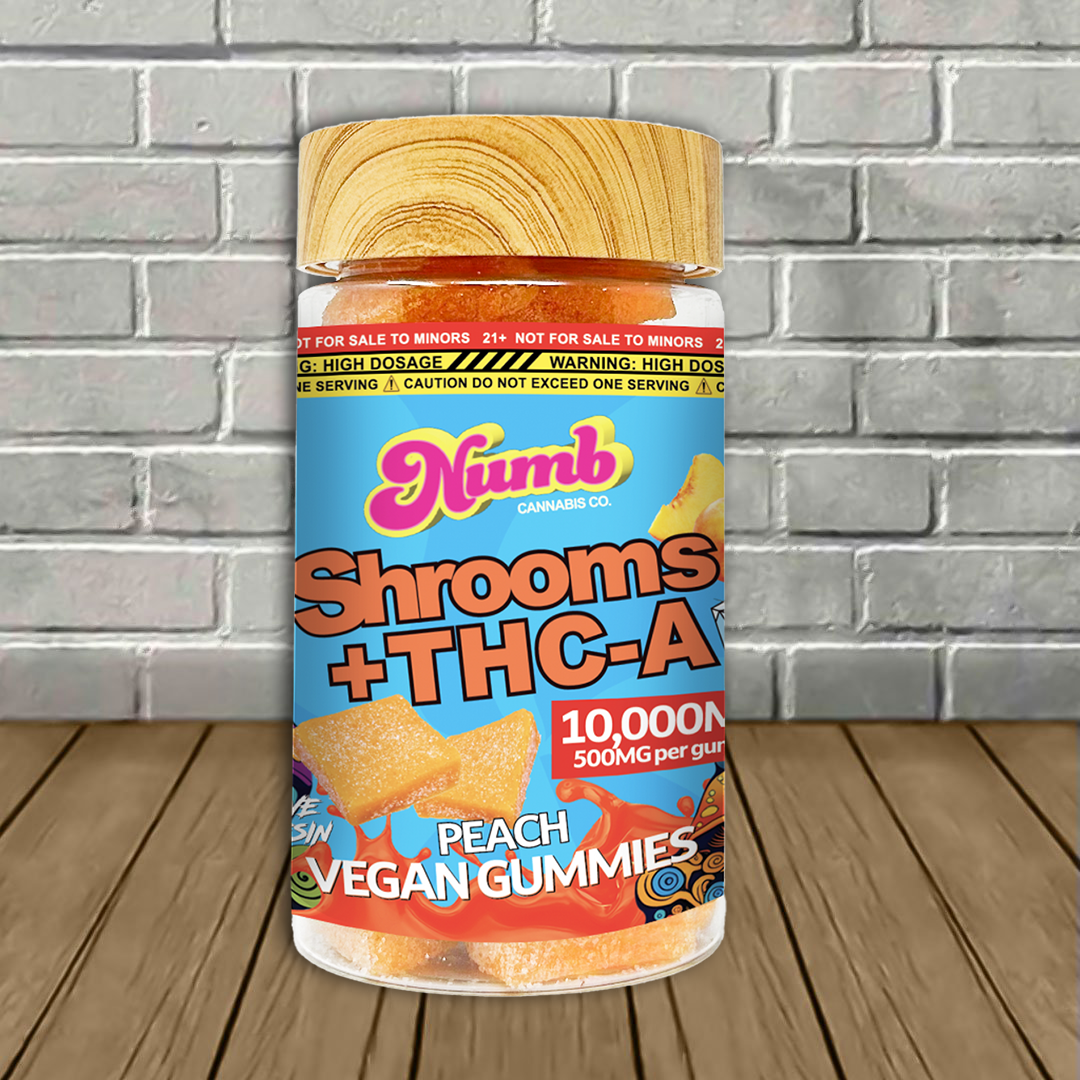 Numb Cannabis Co Live Resin Shrooms + THCa Gummies 10000mg Best Sales Price - Gummies