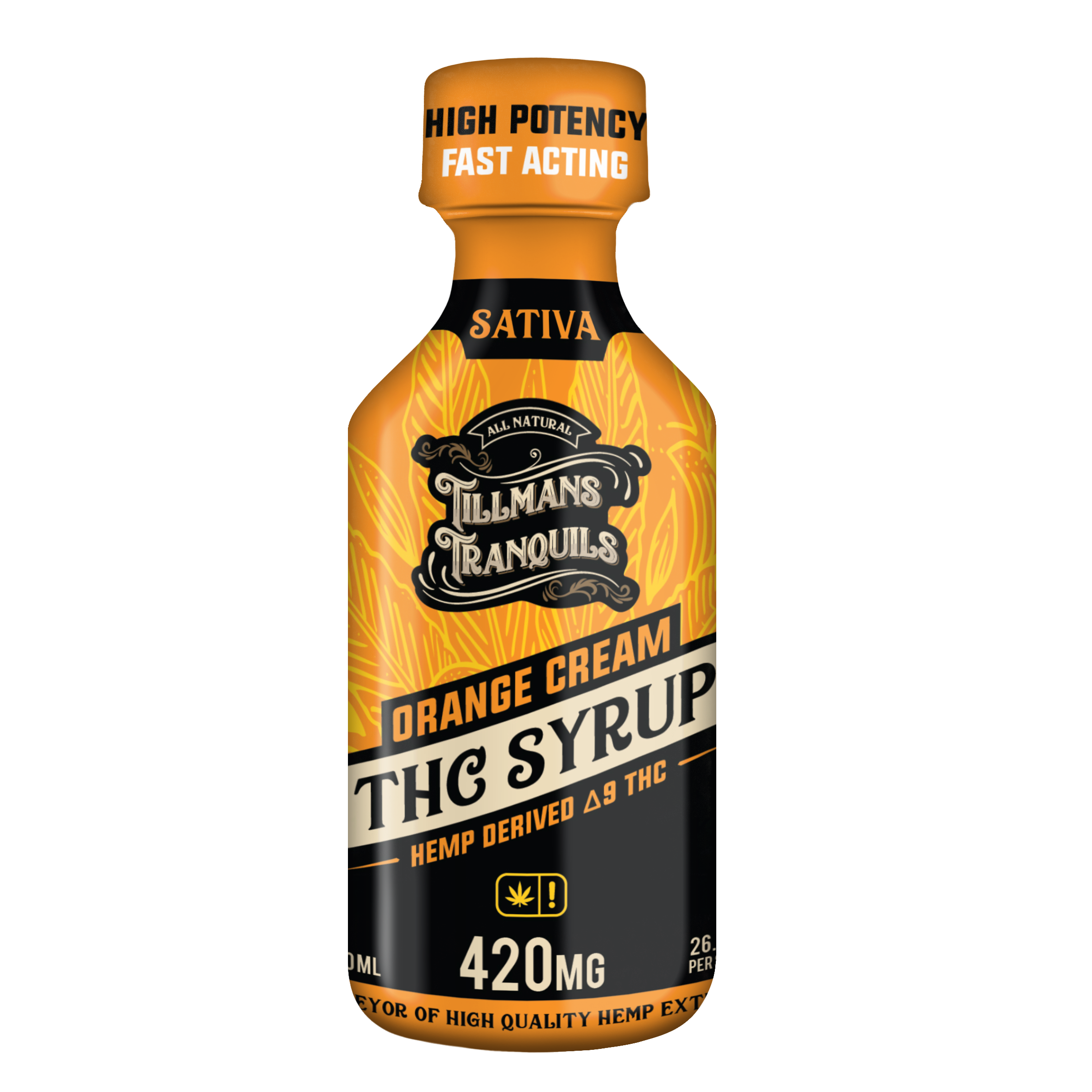 Tillmans Tranquils Orange Cream Delta 9 THC Syrup – 420mg Best Sales Price - Edibles
