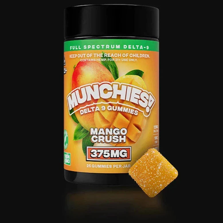 Delta Munchies Mango Crush Delta 9 Gummies 375mg/600mg Best Sales Price - Gummies