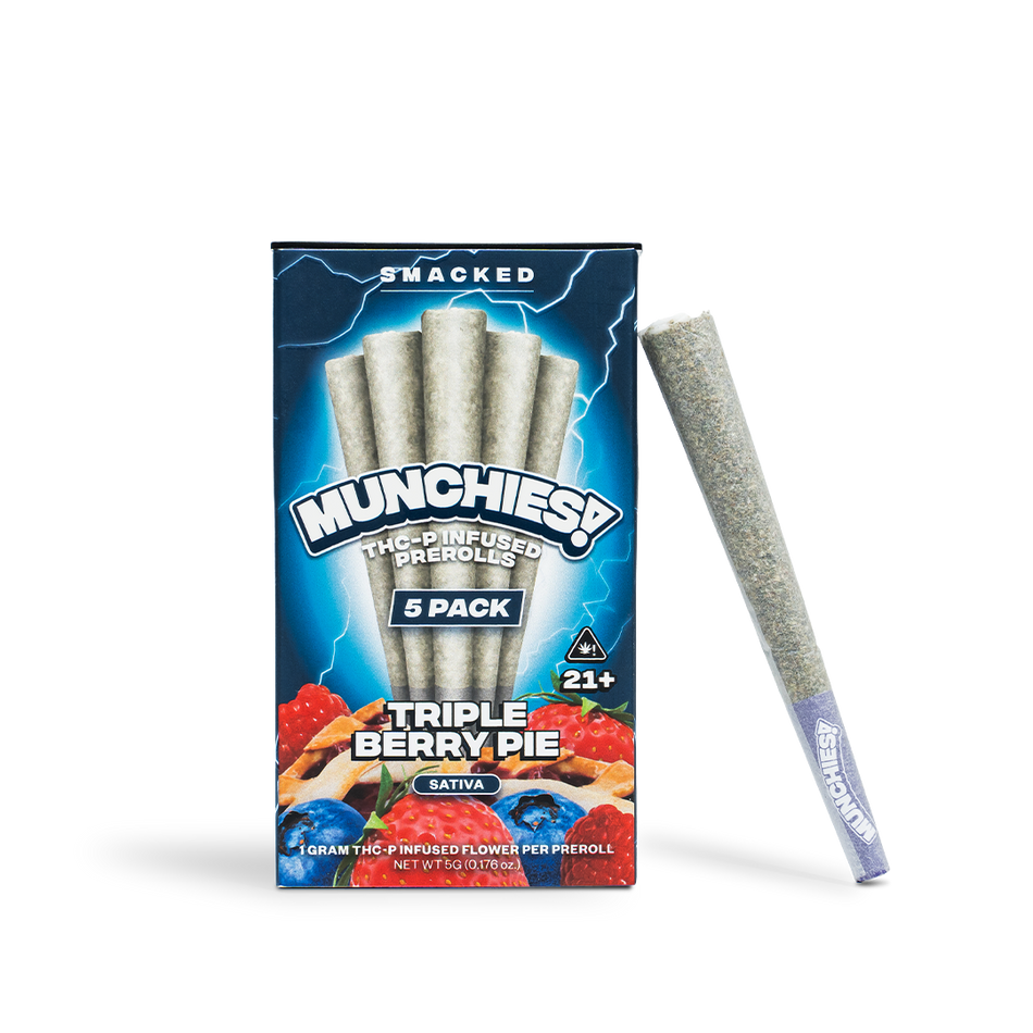 Delta Munchies Triple Berry Pie - Mini Doinks 5-Pack THCP Prerolls