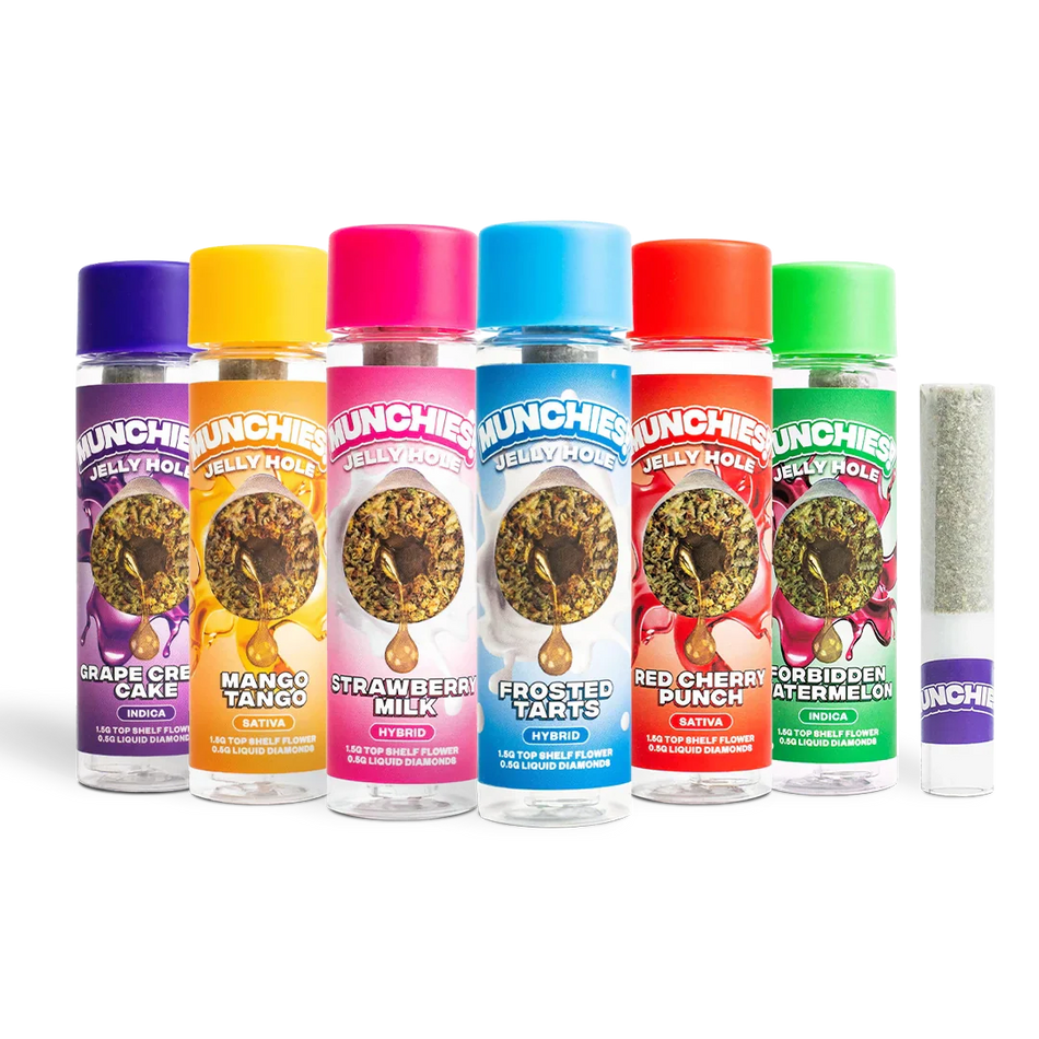 Delta Munchies 12g THCA Jelly Hole Preroll Bundle