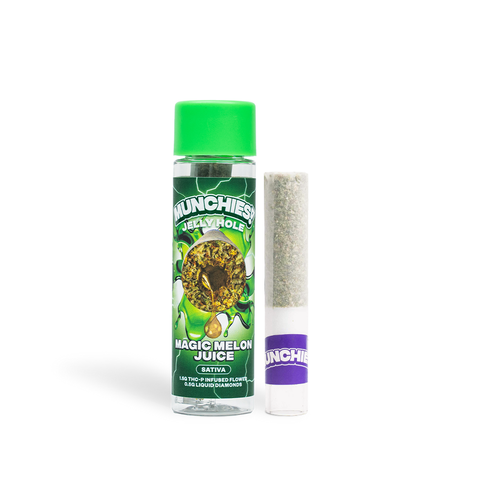 Delta Munchies Magic Melon Juice - 2g Jelly Holes THCP Prerolls