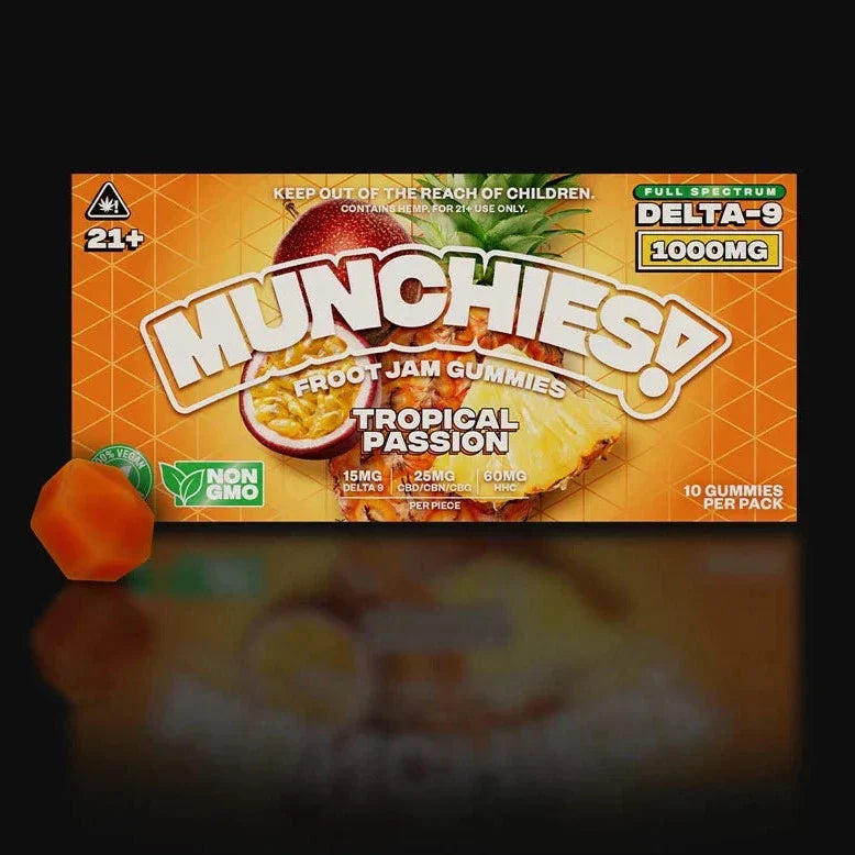 Delta Munchies Tropical Passion 1000mg Delta 9 Gummies Best Sales Price - Gummies
