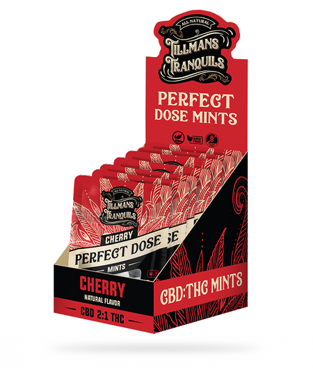 Tillmans Tranquils Cherry Perfect Dose 5mg CBD 2.5mg THC Mints Best Sales Price - Gummies